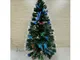 Albero di Natale con Fibre Ottiche Multicolore rgb con Giochi di Luce 120 cm 130 Rami F495...