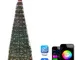 Albero di Natale con luci a led con cambio di colore controllato da app da 160 cm con time...