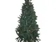 Albero di natale con tronco in legno artificiale verde con pigne folto cm 180 210 230 deco...