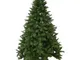 Albero di natale con tronco in legno vero verde folto cm 180 210 230 270 addobbi decorazio...