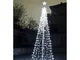 Albero di Natale con 480 led in ferro luce bianca fissa piu bianca intermittente