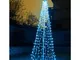  albero decorativo di Natale in metallo a cono altezza 2 metri con 480 luci a led reflex 5...