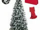 Albero di Natale INNEVATO Berna, Folto, Effetto Neve Realistico, Incluso Borsone Altezza 1...