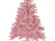 Albero di Natale artificiale Base in metallo pvc tradizionale 120 cm rosa Farnham