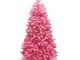 Albero di natale rosa 210 cm addobbo decorazione natalizia per casa negozio hotel con 1025...