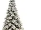 Albero di natale verde innevato 600 luci led bianco caldo incorporate 1223 rami inversi ca...