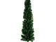 Albero di natale verde slim cm 255 pino stretto alto sottile addobbi pianta artificiale de...