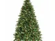 Albero di Natale artificiale gordon verde folto con pigne e bacche super realistico - H210...