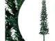 Albero Natale Artificiale Sottile a Met� Supporto Verde 120 cm - Vidaxl