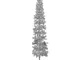 Albero Natale Artificiale Sottile a Met� Supporto Argento 210cm - Vidaxl