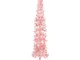 Albero Natale Artificiale Sottile a Met� e Supporto Rosa 210 cm - Vidaxl