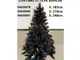 Albero pino di natale con fibre ottiche luci bianche - altezza 183 cm