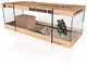 AquaTerrarium 100 cm100x40x35,5h - tartarughiera con rampa e filtro per rettili e anfibi -...
