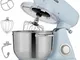 Robot da Cucina 1800W 6L Ciotola in Acciaio Inox 6 Gradini Silenzioso - Blu - Arebos