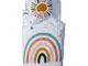 Set lenzuola per bambini 'Arcobaleno' in cotone misura 140x200x0,5 cm - ' kids' - Multicol...