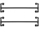 Songmics - Attaccapanni da Muro, Set di 2, Barra Appendiabiti da Parete, Stile Industriale...