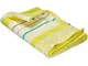 Jaquard - Asciugamano in cotone, 70 x 140 cm, colore: Giallo/Bianco/Turchese - 