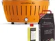 Barbecue Arancio xl con Batterie e Cavo di Alimentazione usb + 2.5Kg di Carbonella di Fagg...