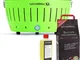 Barbecue Verde xl con Batterie e Cavo di Alimentazione usb + 2.5Kg di Carbonella di Faggio...