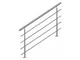 AHM1204 Corrimano per scale 120 cm, balcone, balaustra, ringhiera in acciaio inox con 4 tr...