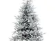 Bizzotto Albero di Natale Bernina Innevato 210 cm, Diametro 150cm, Apertura a Ombrello