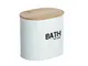  - Scatola decorativa per il bagno con coperchio Gara, Bambù - acciaio, 14,5x13,5x10,5 cm,...