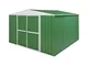 Box in lamiera casetta giardino Acciaio Zincato 360x345cm x h2.12m - 150KG - 12,42 mq - ve...