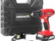 Greencut - Avvitatore e trapano a batteria, 21V 1.3Ah batteria al litio, velocità 1500rpm,...