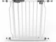 Cancelletto Bambini Barriera di Protezione in Metallo 75,5x3x85 cm Fadi Clic-Clac Bianco