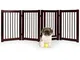 Costway - Cancelletto per Cani in Legno Massello, Cancello per Cani da Interno Girevole e...