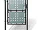 Cancello per Recinzione Singolo Nero 100 x 225 cm - Nero - Vidaxl