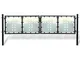 Cancello per Recinzione Doppio Nero 300 x 150 cm - Nero - Vidaxl