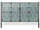 Cancello per Recinzione Doppio Nero 300 x 225 cm - Nero - Vidaxl