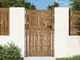 Cancello da Giardino 105x180 cm in Acciaio Corten Design Bambù vidaXL 4731