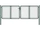 Cancello di Recinzione per Giardino in Acciaio 300x75 cm Verde - Verde - Vidaxl