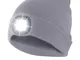 Capellino Con Luce Frontale Torcia Led Ricaricabile Grigio Chiaro Taglia Unica