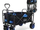 Carrello da spiaggia manuale pieghevole con ruote extra large Carretto da trasporto offroa...