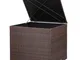 Contenitore da Esterno Polirattan Box per Cuscini Utensili da Giardino 75x75x70 cm imperme...