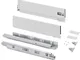 Emuca - Cassetto esterno Vertex con regolazione 3D altezza 131mm, 60kg, profondità 500mm,...