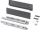 Emuca - Cassetto esterno Vertex con regolazione 3D altezza 131mm, 60kg, profondità 500mm,...