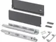 Emuca - Cassetto esterno Vertex con regolazione 3D altezza 178mm, 60kg, profondità 500mm,...