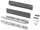 Emuca - Cassetto esterno Vertex con regolazione 3D altezza 93mm, 60kg, profondità 500mm, A...