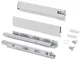 Emuca - Cassetto esterno Vertex con regolazione 3D altezza 93mm, 60kg, profondità 500mm, A...