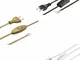 Cavo alimentazione 150cm spina+interruttore cordone filo x lampadina abat jour colore: oro...