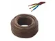 Cavo elettrico antifiamma gommato marrone tutor FROR-Varie Misure 3x2.5,50 mt