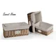 Maury's set 3 ceste legno/beige con scritta sweet home con coperchio