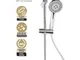 Set doccia saliscendi asta doccia doccino anticalcare 5 getti