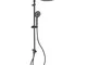Colonna doccia nera telescopica anticalcare tonda mod. Hades