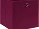 Vidaxl - Contenitori 10 pz in Tessuto non Tessuto 28x28x28cm Rosso Scuro Rosso