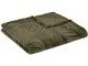 Atmosphera - Coperta di flanella zoa 150x125cm verde cachi créateur d'intérieur - Verde